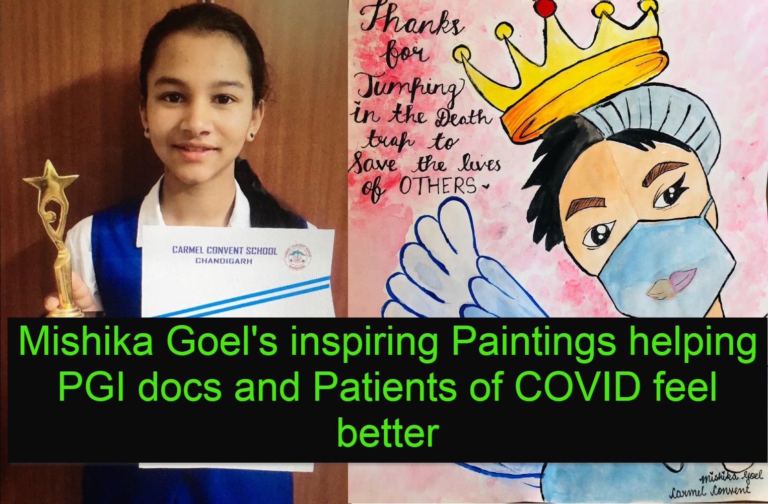 Her Paintings are providing solace to #COVID Patients in PGIMER
